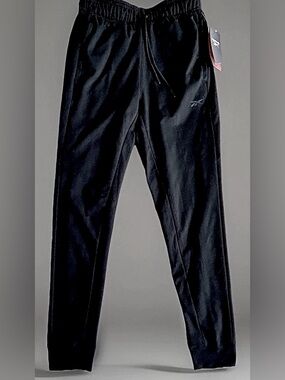 NWT Reebok Women’s Jump Squat Joggers Tapered Slim Black•Cotton Blend•Small